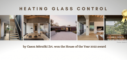 A Cason Mérnöki Zrt. fűtőüveg vezérlésével felszerelt budai családi ház nyerte Az Év háza 2022-es díját